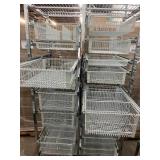 MSRP $3,000 Technibilt SmartCell HD Storage Cart - 16 White Polycoated Baskets w/Removable Inserts, Smooth Height Adjustable Metal Glide Track System, 6ft Mobile Unit, High Density Storage Organizer f