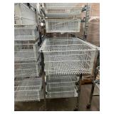 MSRP $3,000 Technibilt SmartCell HD Storage Cart - 16 White Polycoated Baskets w/Removable Inserts, Smooth Height Adjustable Metal Glide Track System, 6ft Mobile Unit, High Density Storage Organizer f