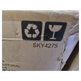 Set of 5 Collapsible Hyacinth Storage Baskets w/ Inserts - 12x12in