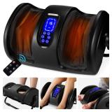 Reflexology Shiatsu Foot Massager w/ High-Intensity Rollers, Remote Control, Black