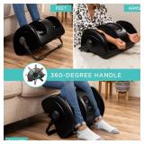 Reflexology Shiatsu Foot Massager w/ High-Intensity Rollers, Remote Control, Black