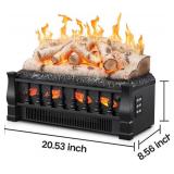 21 in. Freestanding Electric Fireplace Set with Remote and Overheat Protection