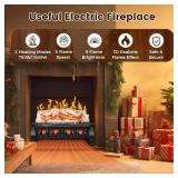 21 in. Freestanding Electric Fireplace Set with Remote and Overheat Protection