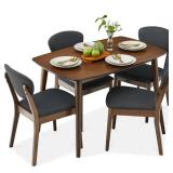 Wooden Mid-Century Modern Dining Table, Walnut (Table Only)