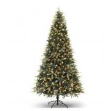 Garvee 6.5FT Prelit Christmas Tree, Pencil Christmas Tree with 300 Warm White Lights-8 Modes, Automatic Hinged Expansion, Foldable Metal Stand, Xmas Trees for Front Porch, Party, Office