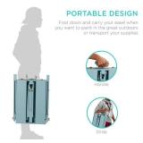 Art Easel for Painting, Portable Adjustable Tripod with 32-Piece Art Set, Blue