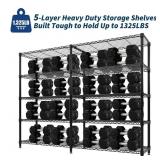 Garvee 5-Tier Metal Storage Shelves, Heavy Duty Garage Shelving Unit 1325LBS Capacity, Adjustable Wire Rack Standing Storage Shelf Organizer for Kitchen Pantry Home&Commercial, 15.7"D x 70.8"W x 70.5"