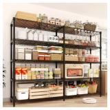 Garvee 5-Tier Metal Storage Shelves, Heavy Duty Garage Shelving Unit 1325LBS Capacity, Adjustable Wire Rack Standing Storage Shelf Organizer for Kitchen Pantry Home&Commercial, 15.7"D x 70.8"W x 70.5"
