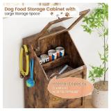 Garvee Dog Feeding Cabinet with Spacious Storage Durable Wood Compact Indoor Use