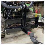 Garvee 3 Point Trailer Hitch with 2" Receiver for Category 1 Tractors - Heavy-Duty Steel, Quick-Install, Rust-Resistant, Includes Suitcase Weight Brackets - Industrial Use, Black