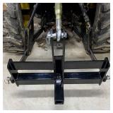 Garvee 3 Point Trailer Hitch with 2" Receiver for Category 1 Tractors - Heavy-Duty Steel, Quick-Install, Rust-Resistant, Includes Suitcase Weight Brackets - Industrial Use, Black