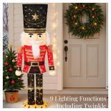Pop Up Christmas Nutcracker w/150 LED Lights for Outdoor, Indoor, 5ft