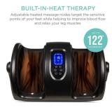 Reflexology Shiatsu Foot Massager w/ High-Intensity Rollers, Remote Control, Black