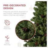 6ft Pre-Decorated Christmas Tree w/ Pinecones