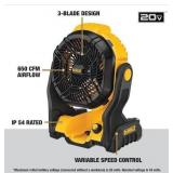 DEWALT 20V MAX Jobsite Fan (Tool Only) MSRP $169