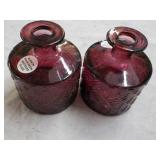 2 Fall Floral Vases 5" Tall...