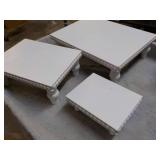 3 Oblong Pedestals 16 x 12"x 11 x 9...