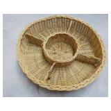 Wicker Relish Dish 12" Diameter...