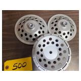 (3) 7" Diamond Cup Wheels with Hub...