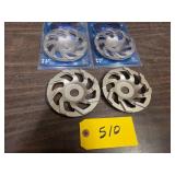(4) 5" Fan Wheel Diamond Grinding W...