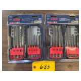 (2) Bosch 7 pc. SDS Plus Carbide Dr...