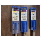 (3) Bosch Spline Carbide Drill Bits...