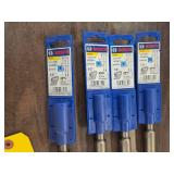 (4) Bosch Spline Carbide Drill Bits...