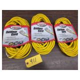 (3) Heavy Duty Extension Cords, 12/...