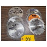 (6) Assorted 7 1/4"  Saw Blades...
