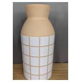 Set of 2 Tan Flower or Plant Vases 10" Tall - Brand New