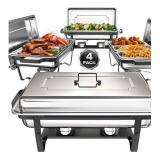 Chafing Buffet Dishes 9 Qt Set of 4 $189.99 Retail - Brand New