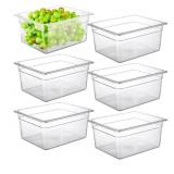 Food Pans Polycarbonate Containers 1/2" 6pk $55.99 Retail - Brand New