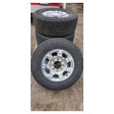 Set of 4 Ford Super Duty 18" Chrome Wheels & Tires – 8‑Lug