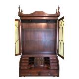 UB - Vintage Secretary Desk with Glass-Door Bookcase