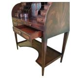 UB - Vintage Secretary Desk with Glass-Door Bookcase