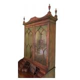 UB - Vintage Secretary Desk with Glass-Door Bookcase