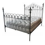 MB - Vintage French Provincial Style Iron Queen Bed