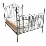 MB - Vintage French Provincial Style Iron Queen Bed