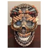 LL - Shell-Encrusted Skull Decor
