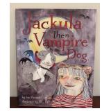 LL - Marble Skull with Jackula the Vampire Dog Book & 25 Jonathan Wright Bookplates