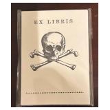 LL - Marble Skull with Jackula the Vampire Dog Book & 25 Jonathan Wright Bookplates