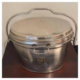 LL - GV Oval Lidded Ice Metal Bucket with Lid
