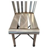 LL - Industrial Metal Chair with Vertical Slats