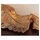 LL - Buddha Reclining Statue - Vintage Gold Gilded