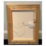 LL - Original Portrait Painting - Dark Formal Attire with Gold Frame