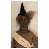 LL - Handcrafted Folk Art Salem Witch Doll, Primitive Cloth Doll