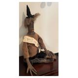 LL - Handcrafted Folk Art Salem Witch Doll, Primitive Cloth Doll