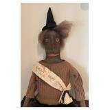 LL - Handcrafted Folk Art Salem Witch Doll, Primitive Cloth Doll