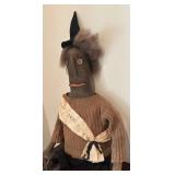 LL - Handcrafted Folk Art Salem Witch Doll, Primitive Cloth Doll