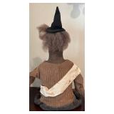 LL - Handcrafted Folk Art Salem Witch Doll, Primitive Cloth Doll